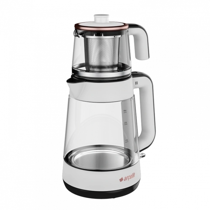 Arçelik Cm 6964 Resital Beyaz 1900 W Cam Demlikli Çay Makinesi
