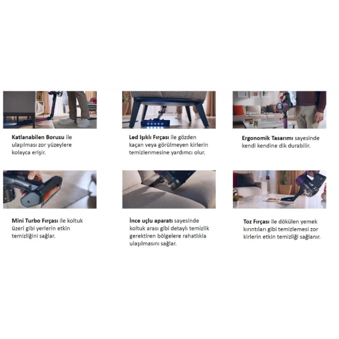 Arçelik Imperium Go Sd 9041k Şarjlı Dik Süpürge