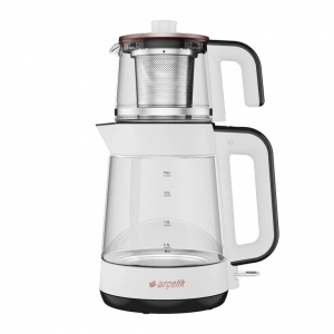 Arçelik Cm 6964 Resital Beyaz 1900 W Cam Demlikli Çay Makinesi