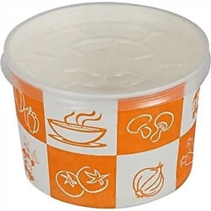 16oz KARTON ÇORBA KASESİ (KAPAKLI)