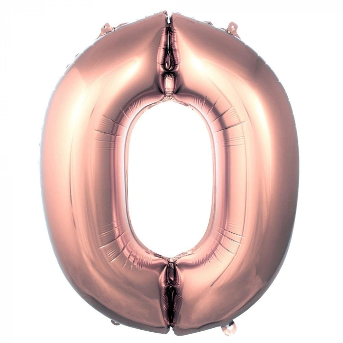 0- RAKAM 40 İNC ROSE GOLD RENK BALON 100 CM