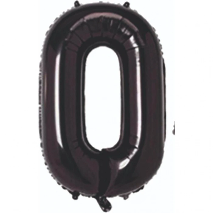 0- RAKAM 40 İNC SİYAH RENK BALON 100 CM