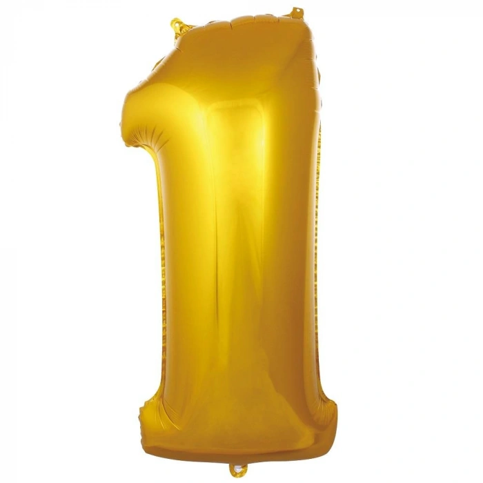 1- RAKAM 40 İNC GOLD RENK BALON 100 CM