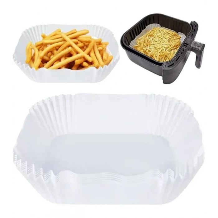 AİRFRYER PİŞİRME KAĞIDI 20 CM (BEYAZ KARE)