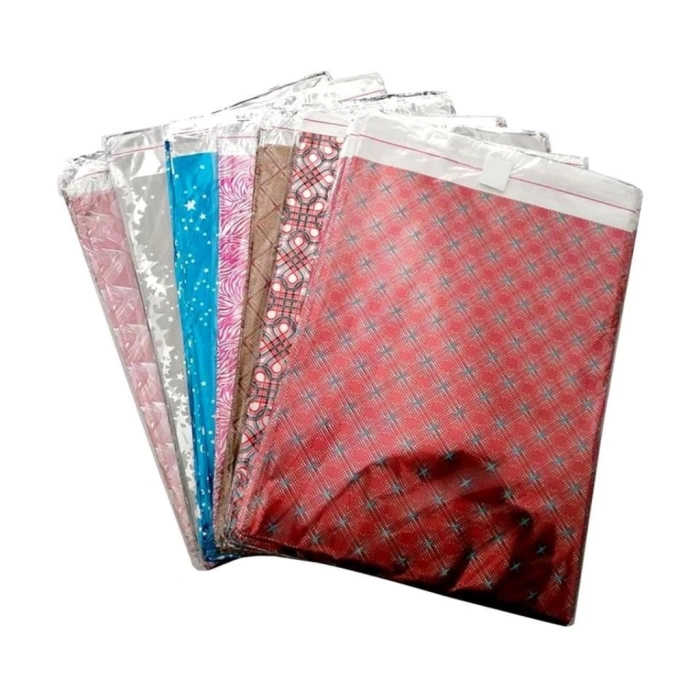 BANTLI DESENLİ METALİZE HEDİYE POŞETİ 15x25CM