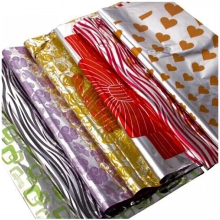 BANTSIZ DESENLİ METALİZE HEDİYE POŞETİ 70x100CM