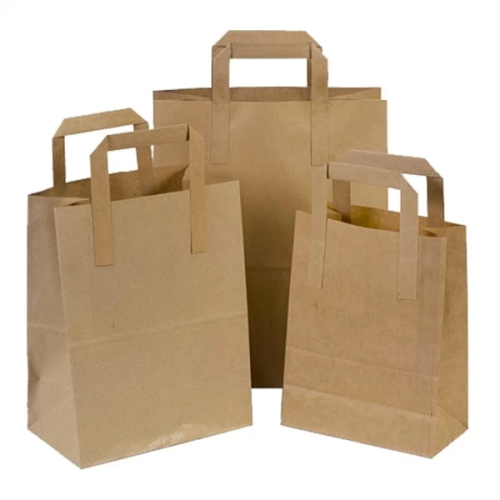 FLAT SAPLI KRAFT ÇANTA (ORTA BOY)