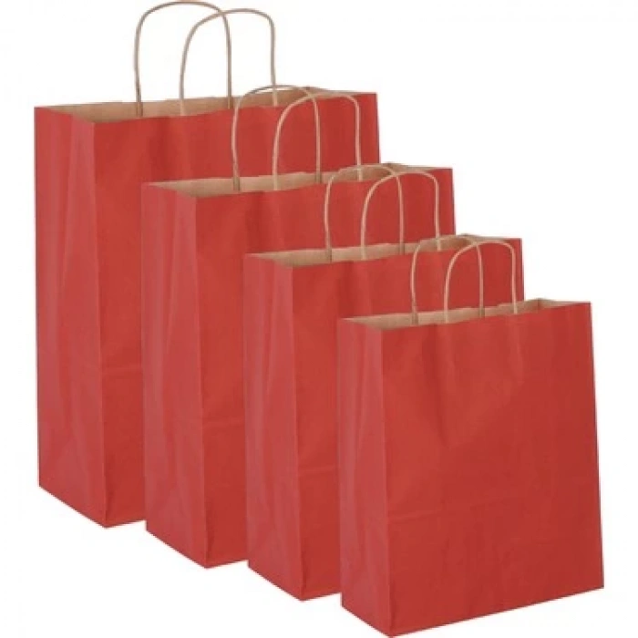 KIRMIZI KRAFT ÇANTA (BÜYÜK BOY)