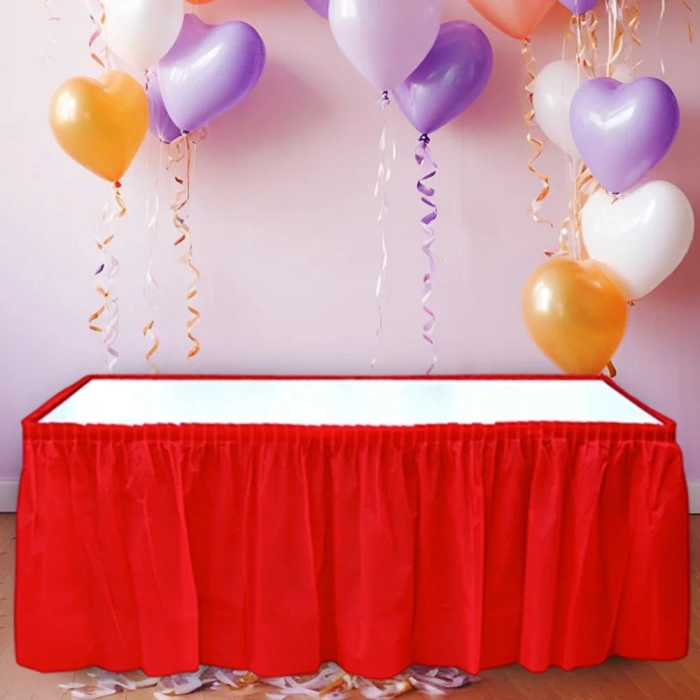 KIRMIZI PLASTİK MASA ETEĞİ