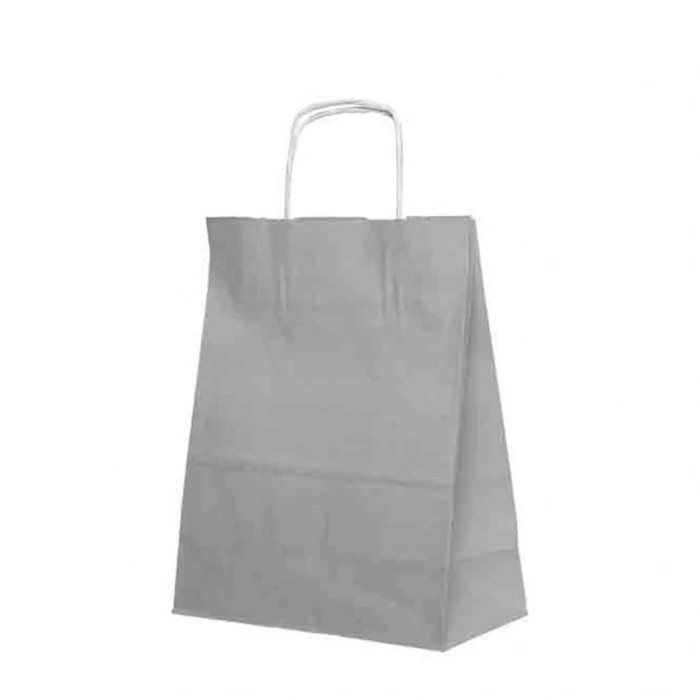 KRAFT ÇANTA GÜMÜŞ 18X8X24 KÜÇÜK 25 Lİ