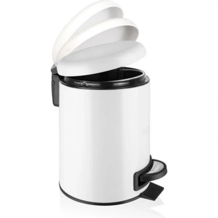 KROM PEDALLI ÇÖP KOVASI 5LT. (BEYAZ)