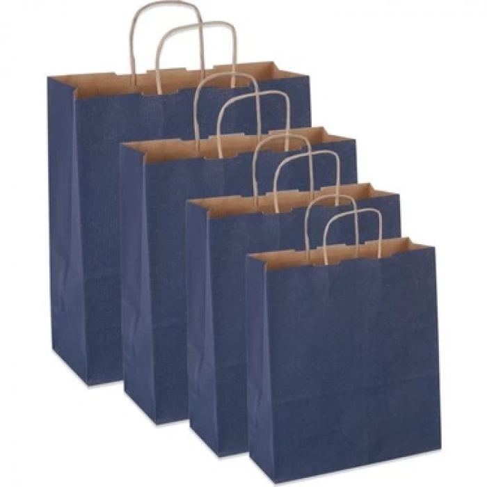 LACİVERT KRAFT ÇANTA (ORTA BOY)