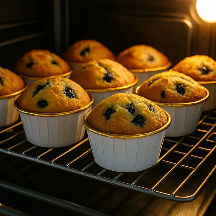 MUFFİN KEK KAPSÜLÜ (BEYAZ-GOLD)