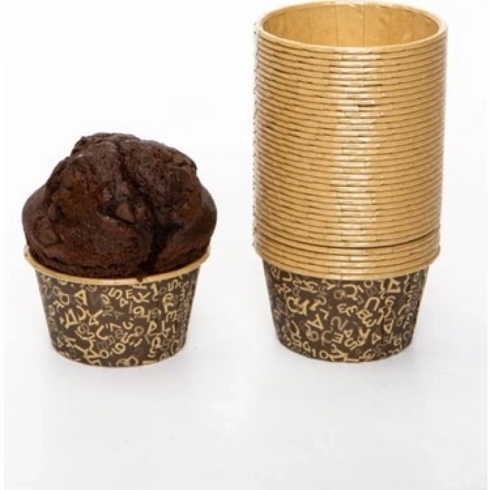 MUFFİN KEK KAPSÜLÜ (KAHVERENGİ DESENLİ) K19