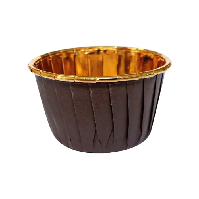 MUFFİN KEK KAPSÜLÜ (KAHVERENGİ-GOLD)