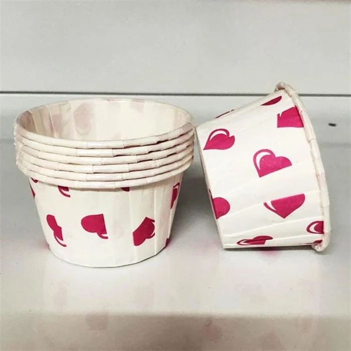 MUFFİN KEK KAPSÜLÜ (KALP DESENLİ)