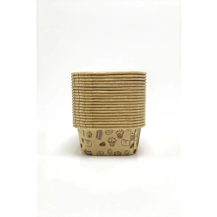 MUFFİN KEK KAPSÜLÜ KARE (DESENLİ KRAFT) K33