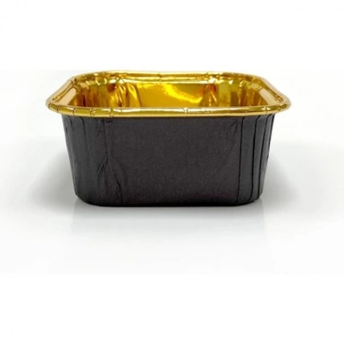 MUFFİN KEK KAPSÜLÜ KARE (SİYAH-GOLD)