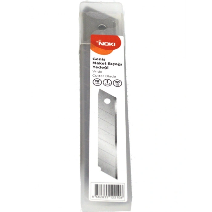 NOKİ HD GENİŞ MAKET BIÇAĞI YEDEĞİ (18MM) 10lu Tüp