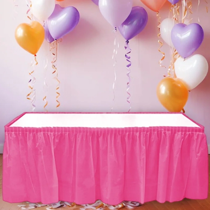 PEMBE PLASTİK MASA ETEĞİ