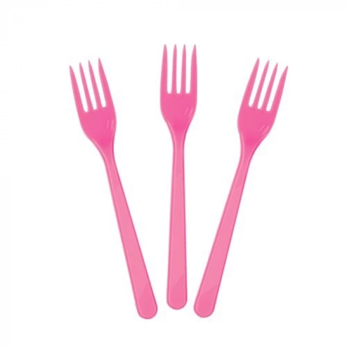 PLASTİK ÇATAL (PEMBE)