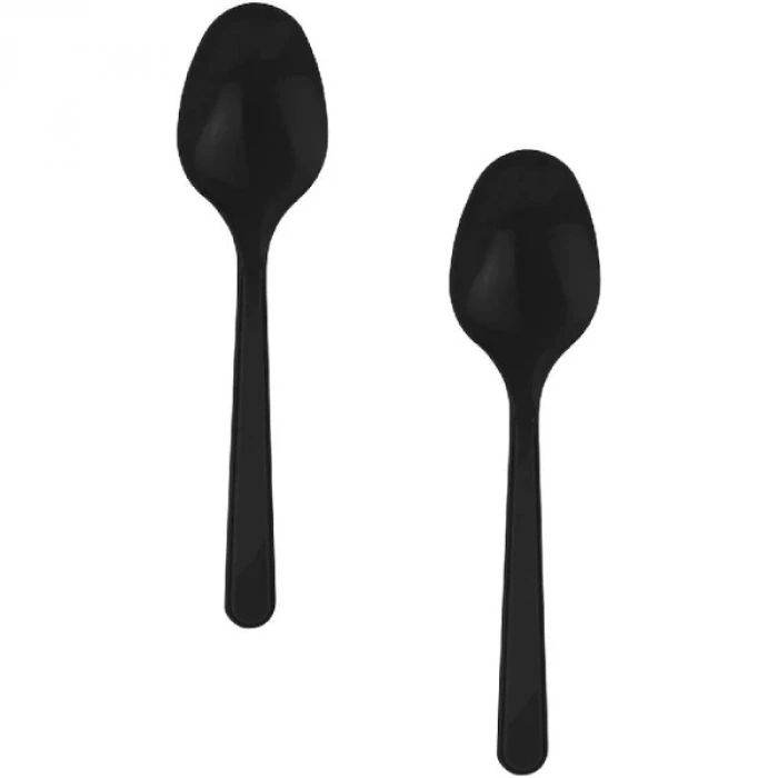 Plastik Kaşık Siyah 100 lü Paket