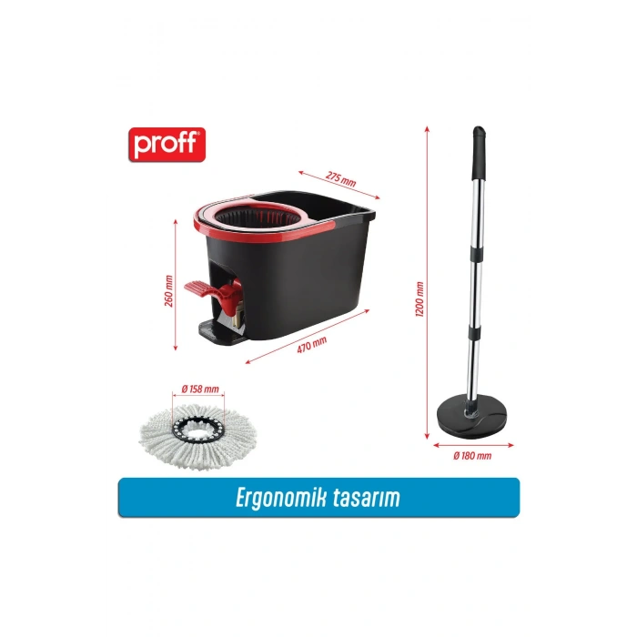 Proff Starex Pedallı Ve Mikrofiber Moplu Temizlik Seti