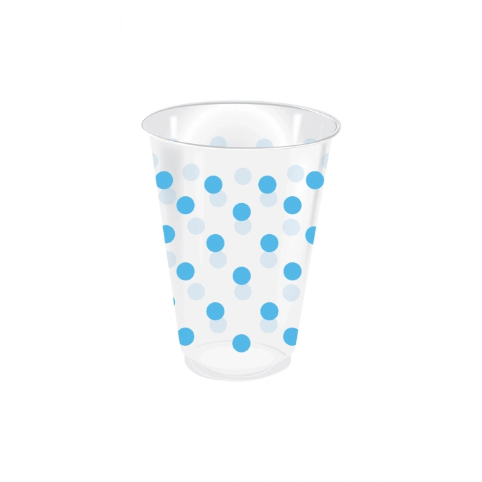 ROLL UP PLASTİK BARDAK (MAVİ PUANTİYELİ)
