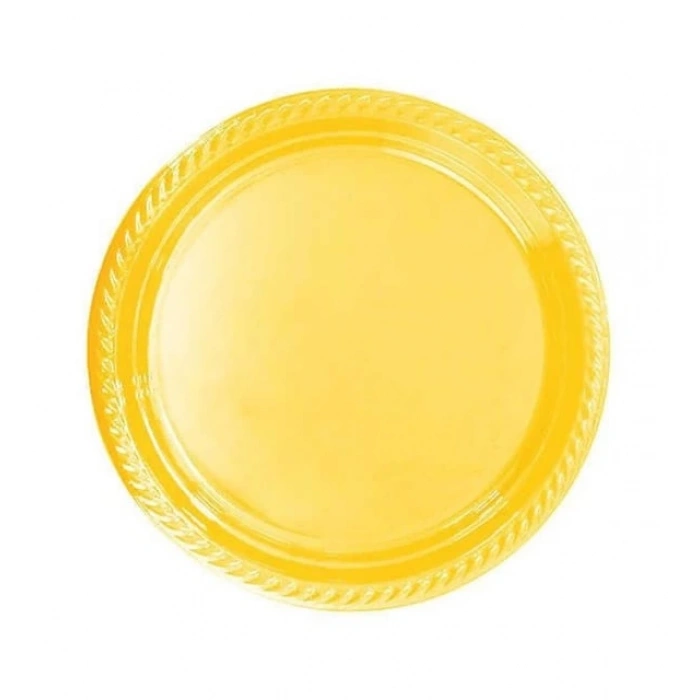SARI RENKLİ PLASTİK TABAK