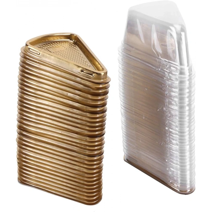 ÜÇGEN DİLİN PASTA KUTUSU (GOLD)