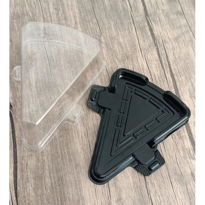 ÜÇGEN DİLİN PASTA KUTUSU (SİYAH)