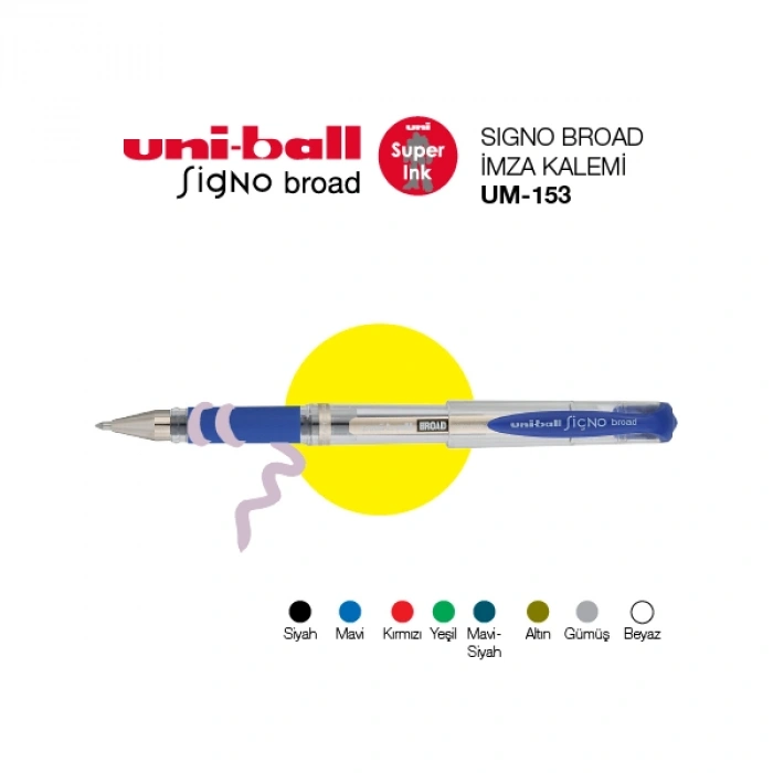 Uniball Signo Broad İmza Kalemi 1.0mm Mavi
