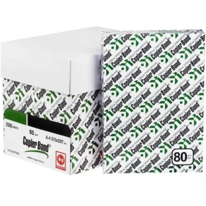 Vege Copier Bond A4 Fotokopi Kağıdı 80 Gr 1 Koli 5 Paket (2.500 Sayfa)