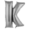 K- HARF 40 İNC GÜMÜŞ RENK BALON 100 CM