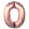 0- RAKAM 40 İNC ROSE GOLD RENK BALON 100 CM