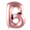 B- HARF 40 İNC ROSE GOLD RENK BALON 100 CM