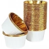 MUFFİN KEK KAPSÜLÜ (BEYAZ-GOLD)
