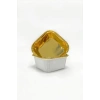 MUFFİN KEK KAPSÜLÜ KARE (BEYAZ-GOLD)