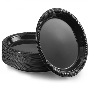 SİYAH RENKLİ PLASTİK TABAK