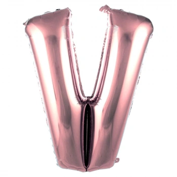 V- HARF 40 İNC ROSE GOLD RENK BALON 100 CM