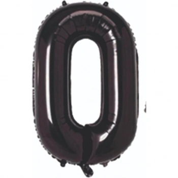 0- RAKAM 40 İNC SİYAH RENK BALON 100 CM