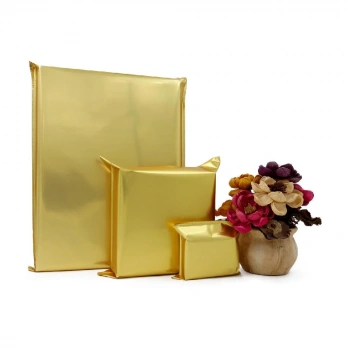 BANTLI LÜX METALİZE HEDİYE POŞETİ 15x25CM