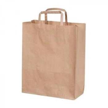 FLAT SAPLI KRAFT ÇANTA (ORTA BOY)