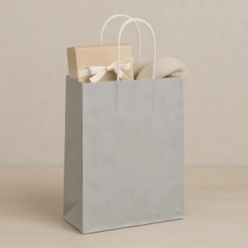 GÜMÜŞ KRAFT ÇANTA (KÜÇÜK BOY)