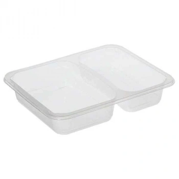 İKİ GÖZLÜ FİLM YAPIŞTIRMALI ŞEFFAF GIDA KABI