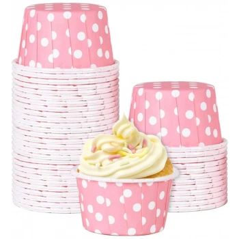 MUFFİN KEK KAPSÜLÜ (AÇIK PEMBE PUANTİYELİ) K16