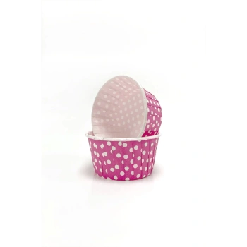 MUFFİN KEK KAPSÜLÜ BÜYÜK BOY (PEMBE PUANTİYELİ) K29