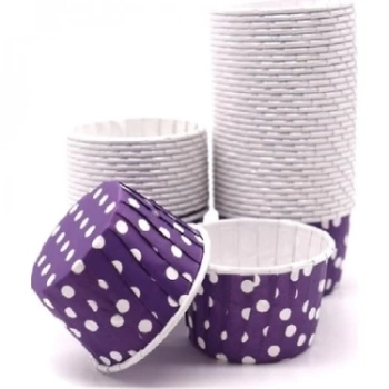 MUFFİN KEK KAPSÜLÜ (MOR PUANTİYELİ) K03