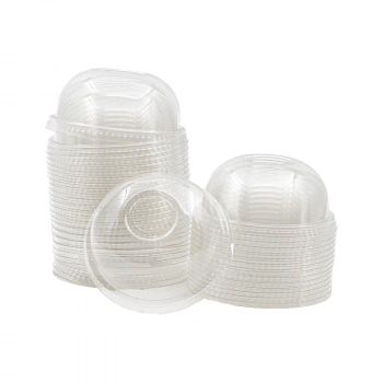 PLASTİK BARDAK (PET PARLAK) KAPAĞI BOMBE 350-450CC