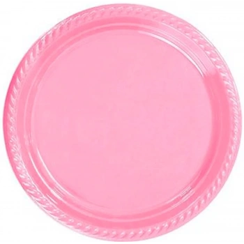 PEMBE RENKLİ PLASTİK TABAK